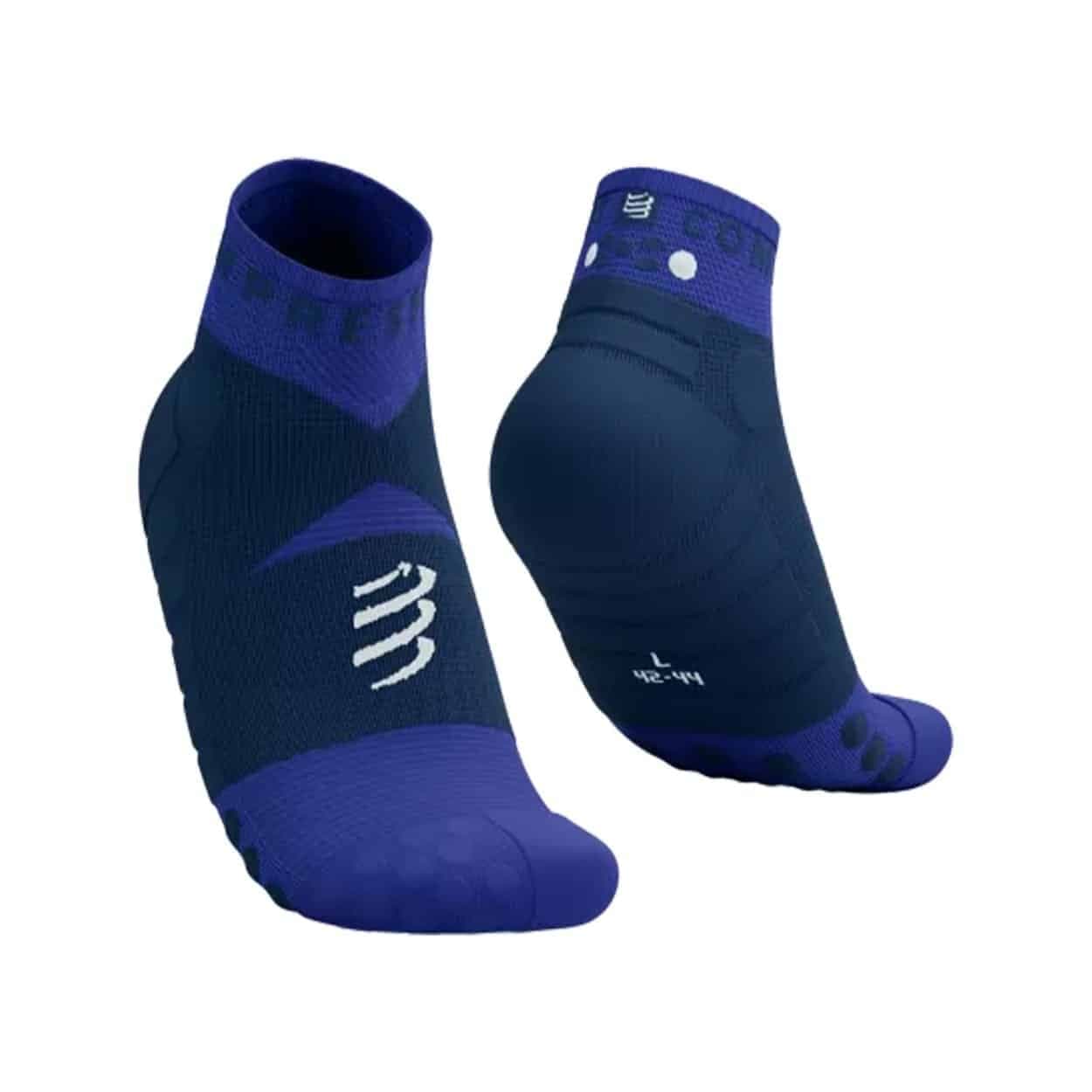Productfoto van Compressport Ultra trail low socks · BLAUW · Unisex