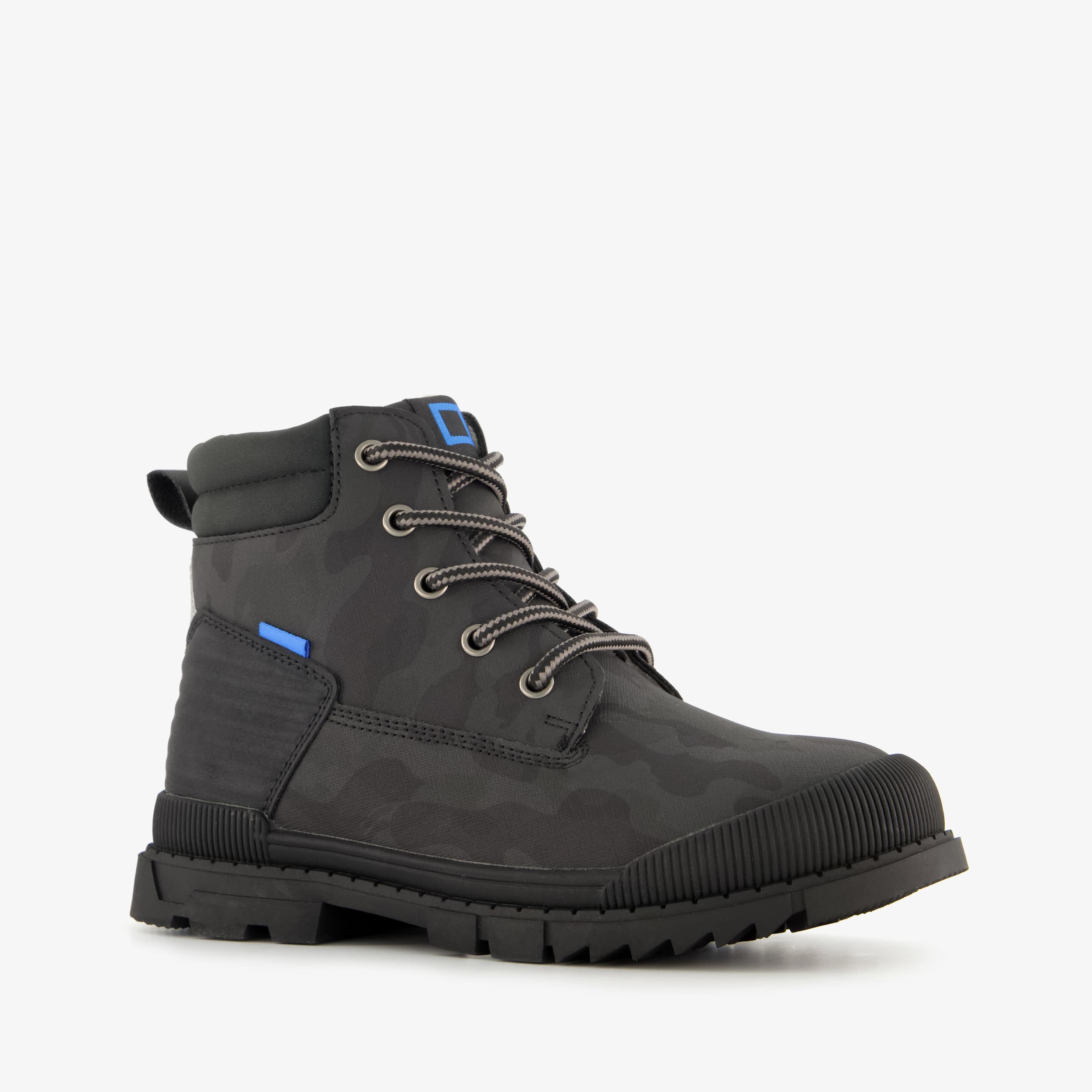 Scapino NL-BE Blue Box jongens veterboots met camouflage zwart product image